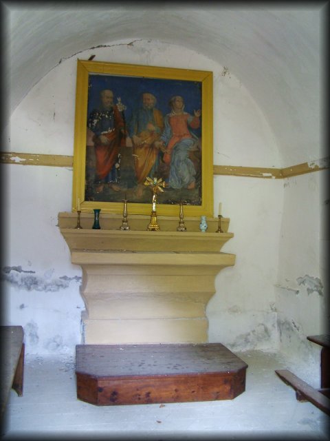 The inside of the chapel
