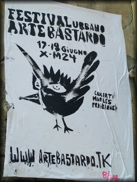 A poster for the ArteBastardo urban festival.