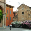 The Basilica di Santo Stefano on the right.