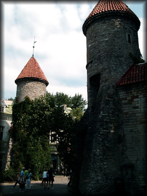 Last glimpse of Tallinn old town. Two towers.