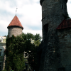 Last glimpse of Tallinn old town. Two towers.