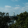 View on the Helsinki Cathedral from the Uspenski Orthodox cathedral.