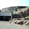 The entrance of Temppeliaukio Church, which is built partly underground.