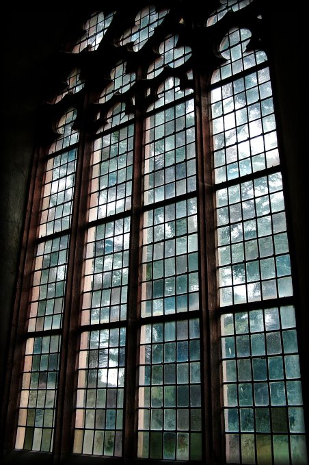 Stained glass, Eberbach Abbey, Eltville am Rhein, Germany