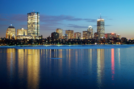 Evening Boston skyline
