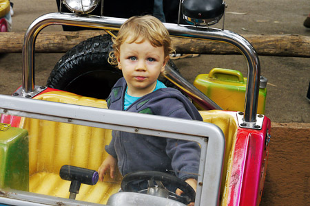 Adrien in the jeep