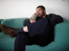 Emu on Daniel's shoulder