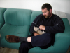 Emu on Daniel's lap