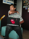 Thierry scratching his back