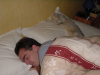 Steph and Emu asleep