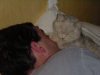 Steph and Emu on the pillow