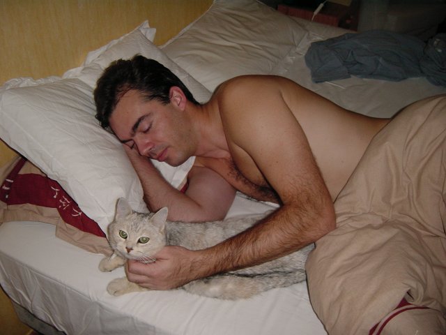 Steph and Emu in bed ;-)