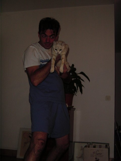Steph holding the cat