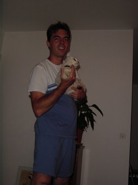 Steph holding the cat