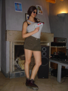 Lara Croft pose