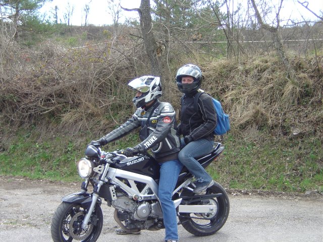 Michael et Cecile sur la moto