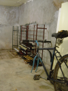 The wine is being moved in as well as the bike