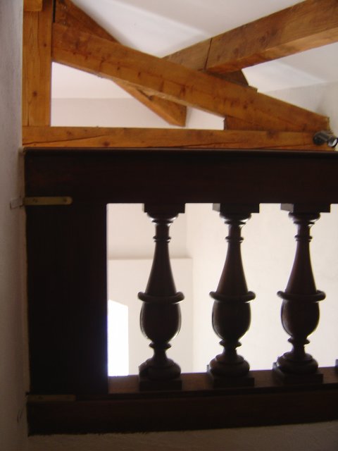 Mezzanine and wooden beams