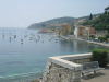 View from the train on sailing ships