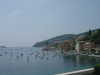 View from the train on sailing ships