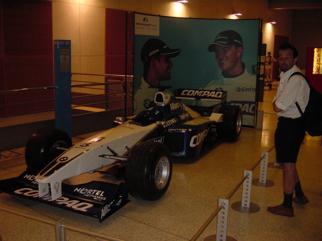 Racing car in Monaco train station