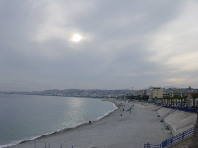 La plage de Nice