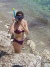 Emma avec son masque et son tuba