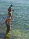Nico et Guillaume dans l'eau