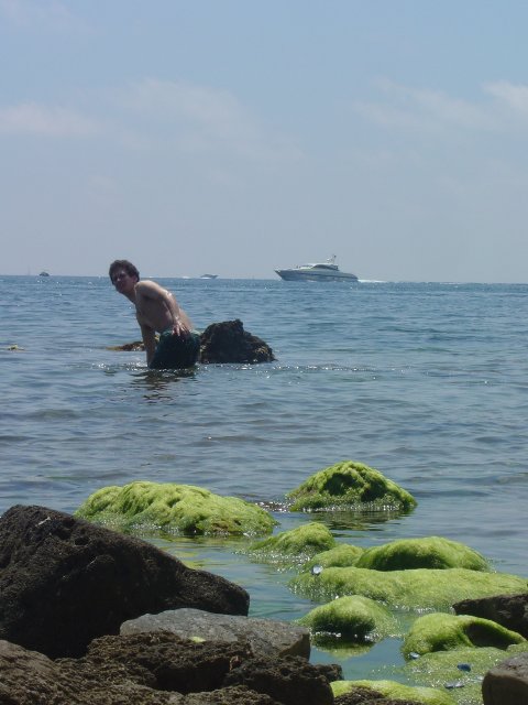 Guillaume dans l'eau