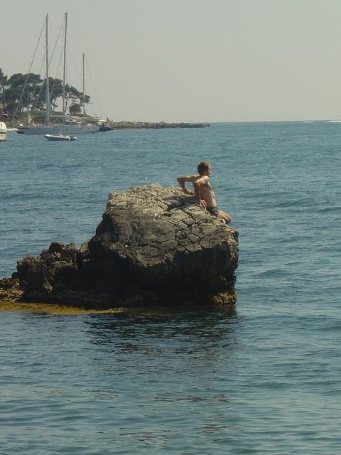 Nico redescend du rocher
