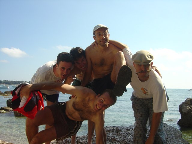 Olivier, Nico, Guillaume, Marc et Max font les pitres