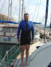 Daniel tout esquiche' dans sa combi