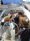 Francois dans le cockpit