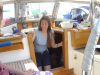 Coralie sort de la cabine