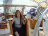 Coralie sort de la cabine