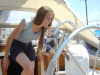Coralie sort de la cabine
