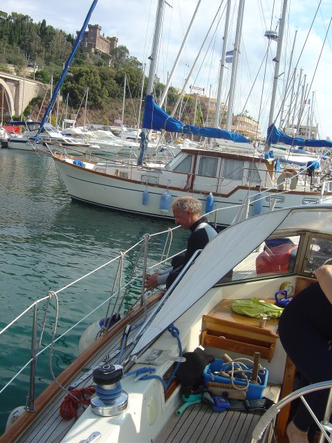 Joel sur le voilier