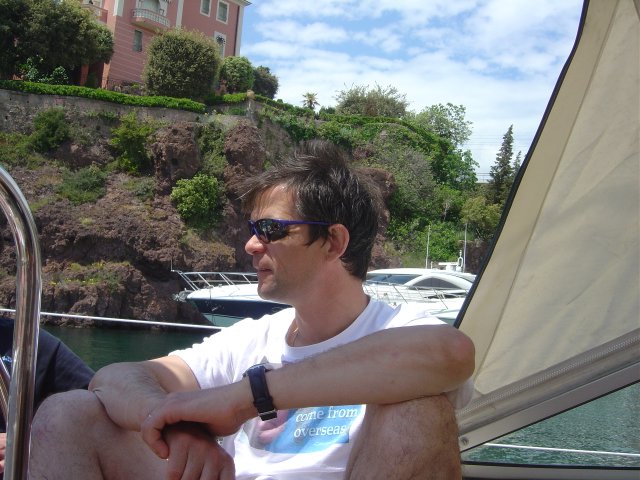 Francois sur le voilier