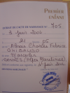 Livret de famille: naissance du premier enfant