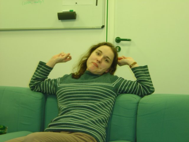Carine doing a funny face
