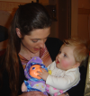 Coralie telling a story about fireflies to Alexis