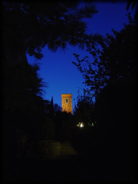 The church in Le Cannet at dusk