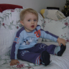 Alexis sat on the couch eventually (or fell graciously)
