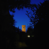 The church in Le Cannet at dusk