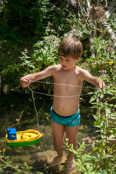 Adrien & his toy boat