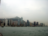 Hong Kong Island, foggy Victoria Peak at the back