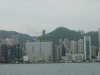 Hong Kong Island, foggy Victoria Peak at the back