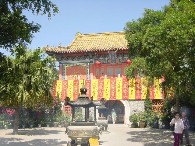 Temple entrance and incense burners