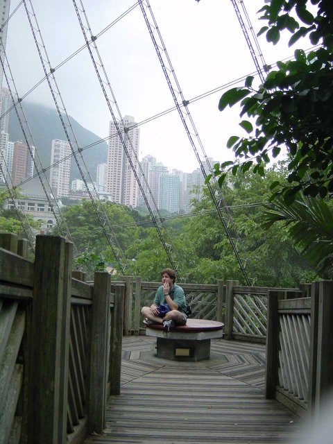 Ian sitting cross-legged