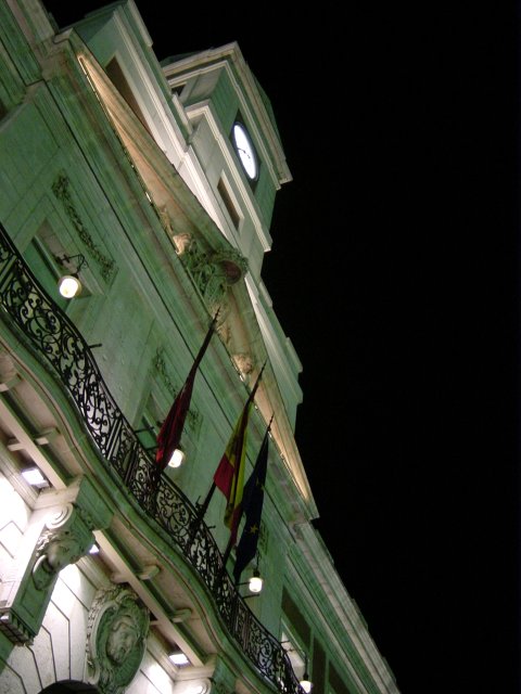 Palais Madril\350ne la nuit